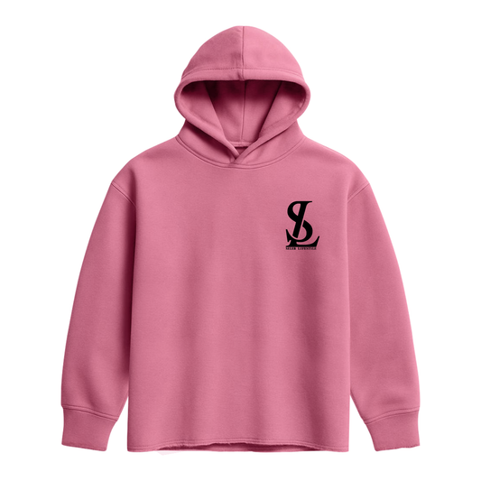 Pink Raw Edge Hoodie