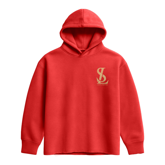 Salmon Raw Edge Hoodie