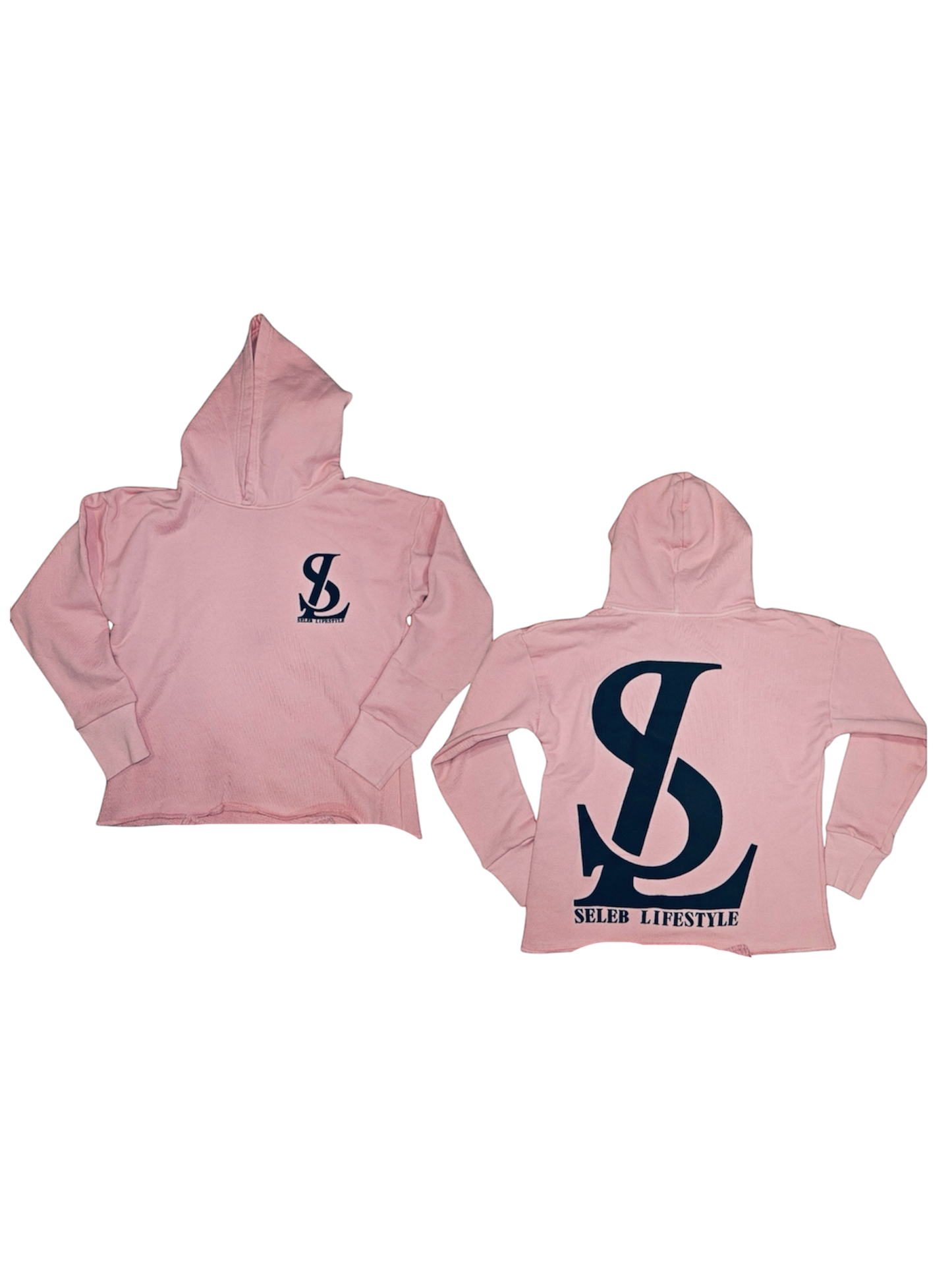 Raw Edge Pink SL Hoodie