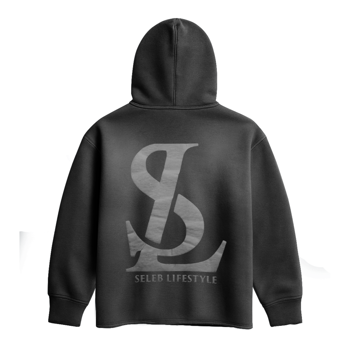 Raw edge black vintage hoodie