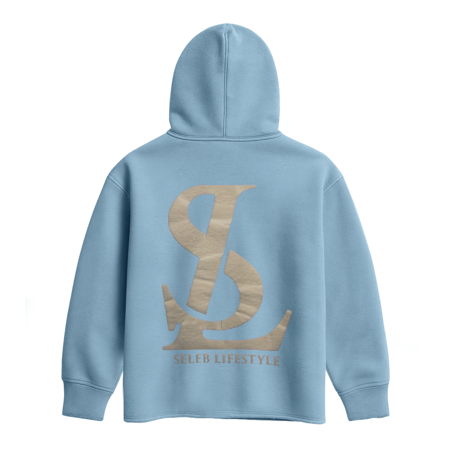 Light Blue Raw Edge Hoodie