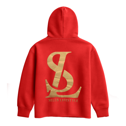 Salmon Raw Edge Hoodie